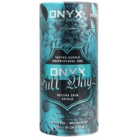 Tattoo Folie Rolle mit Onyx Branding, blaues Design, 15 cm breit