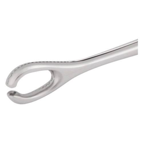 Silberne Open End Sponge Pinzette mit 6mm Innendurchmesser auf weißem Hintergrund