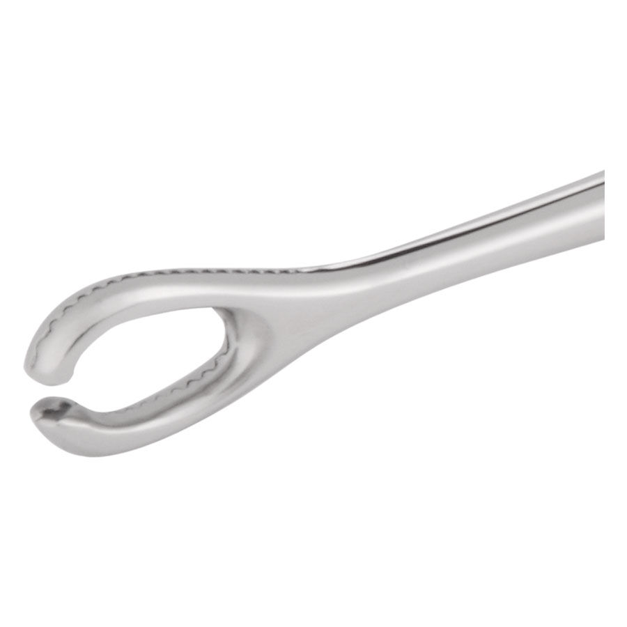 Silberne Open End Sponge Pinzette mit 6mm Innendurchmesser auf weißem Hintergrund