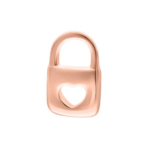 Roségoldener Push Fit Aufsatz mit herzförmigem Ausschnitt auf weißem Hintergrund