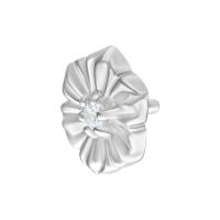 Silberfarbener Hibiskus Aufsatz für Push Fit, Blumenform