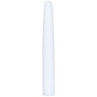 Weißer PTFE Dehnstab auf weißem Hintergrund, 90 mm Länge