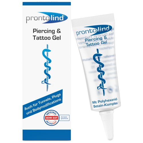 ProntoLind Gel in transparenter Tube und Verpackung auf weißem Hintergrund