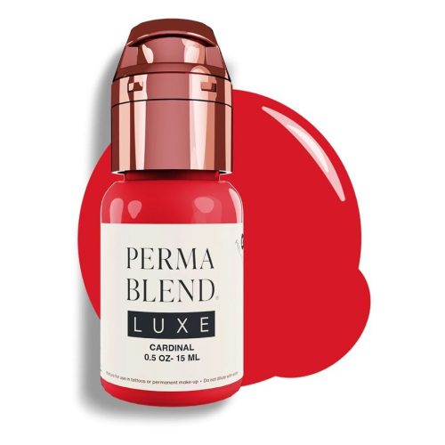 Flasche Perma Blend PMU Tinte in Kardinal auf weißem Hintergrund