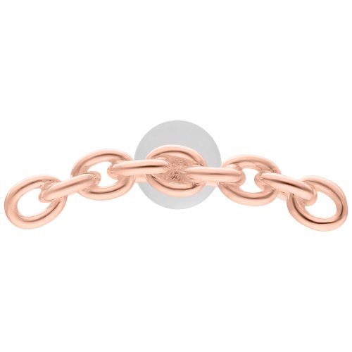Labret aus Roségold mit Ankerkettendesign auf weißem Hintergrund