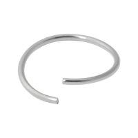 Silberner Continuous Ring aus Chirurgenstahl 316L auf weißem Hintergrund