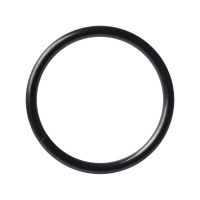 Schwarzer nahtloser Ring aus Chirurgenstahl 316L auf weißem Hintergrund