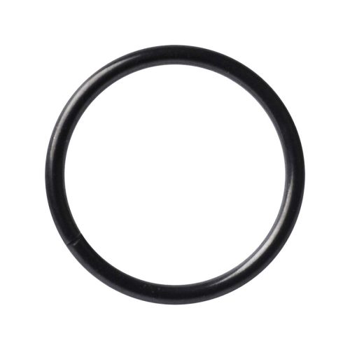 Schwarzer nahtloser Ring aus Chirurgenstahl 316L auf weißem Hintergrund