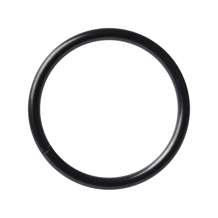 Schwarzer nahtloser Ring aus Chirurgenstahl 316L auf weißem Hintergrund