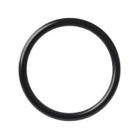 Schwarzer, nahtloser Piercingring aus Chirurgenstahl auf weißem Hintergrund