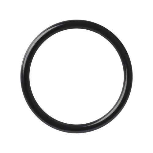 Schwarzer, nahtloser Piercingring aus Chirurgenstahl auf weißem Hintergrund