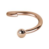Roségoldener Continuous Ball Closure Ring aus Chirurgenstahl mit Kugelverschluss auf weißem Hintergrund