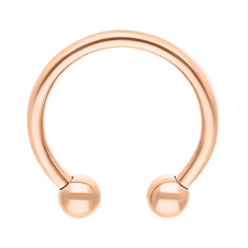Roségold Circular Barbell mit 1,2 mm Stärke, 3,0 mm Kugeln