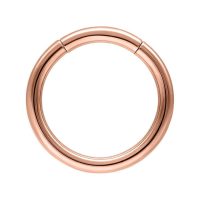 Segmentring in Roségold mit 10mm Durchmesser auf weißem Hintergrund
