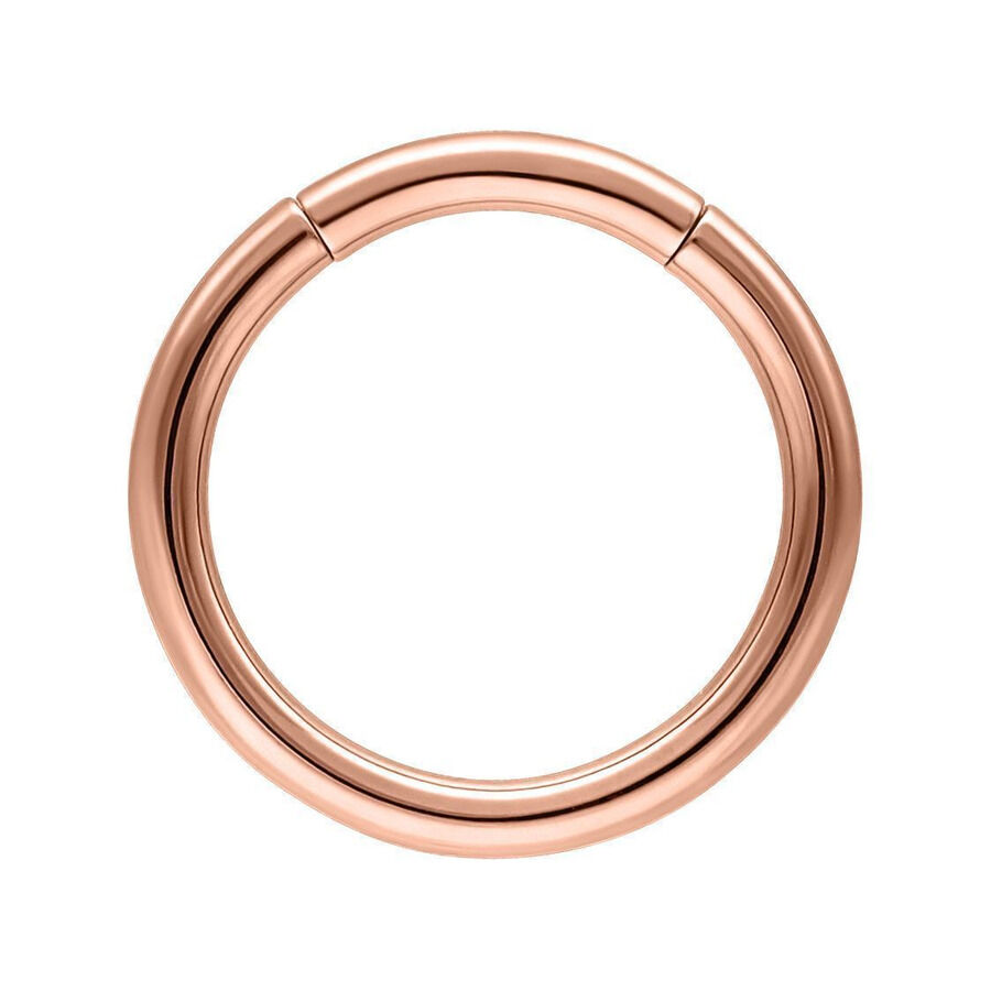 Segmentring in Roségold mit 10mm Durchmesser auf weißem Hintergrund