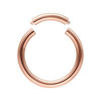 Roségoldener Segmentring aus Titan mit 1,6 mm Stärke und 10 mm Innendurchmesser auf weißem Hintergrund