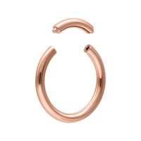 Roségold Segmentring aus Titan mit 1,6 mm Stärke auf weißem Hintergrund