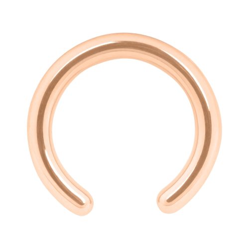 Roségoldener Titan Clip In Ring auf weißem Hintergrund