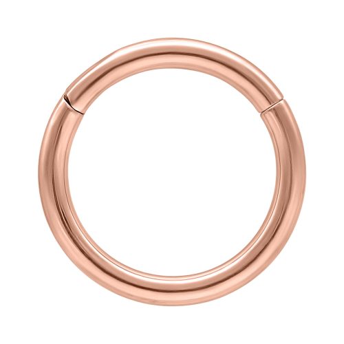 Roségoldener Hinged Ring mit 0,8 mm Stärke und 6,0 mm Innendurchmesser auf weißem Hintergrund