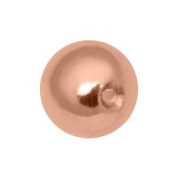 Roségoldener Clip in Ball aus Titan auf weißem Hintergrund