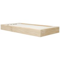 Rechteckiger schwarzer Ring Display aus Holz mit Wildcat-Logo