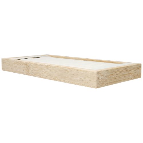 Rechteckiger schwarzer Ring Display aus Holz mit Wildcat-Logo