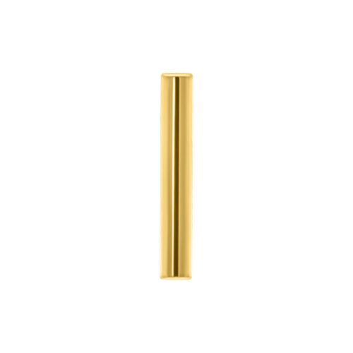 Goldenes Piercing mit Innengewinde auf weißem Hintergrund, 16mm Länge