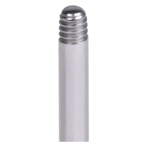 Silbernes Micro Labret aus Titan mit Außengewinde auf weißem Hintergrund