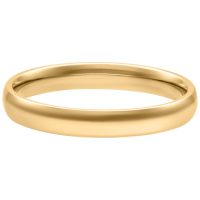 Schlichter goldener Ring aus Chirurgenstahl, 17,0 mm Größe, auf weißem Hintergrund