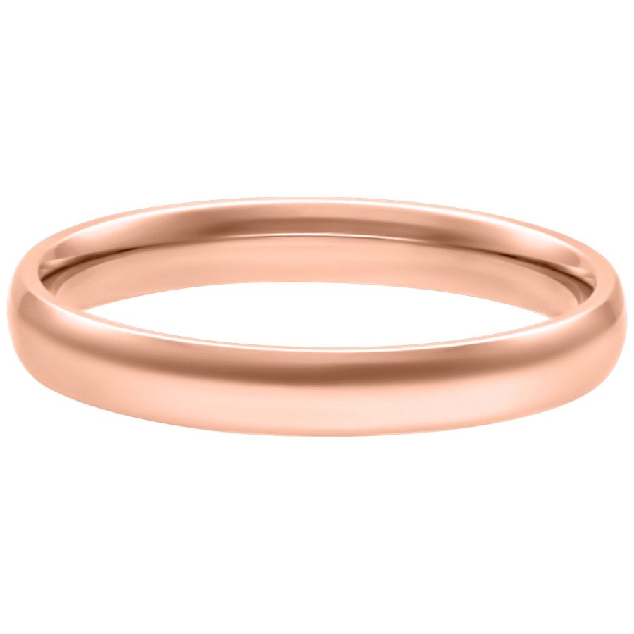 Roségoldener Ring in 17,0 mm auf weißem Hintergrund