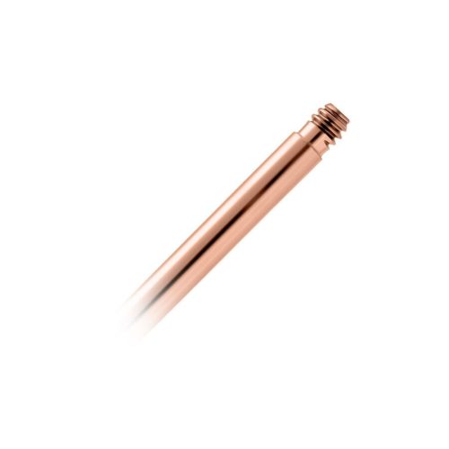 Gerader Titan-Piercingstab in Roségold mit Außengewinde, 16mm Länge