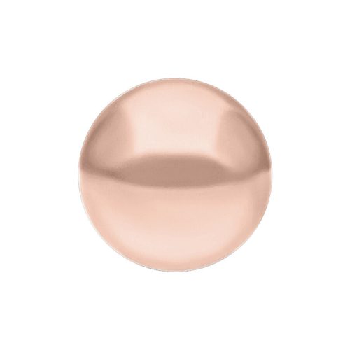 Roségoldener Kugelaufsatz aus Titan auf weißem Hintergrund