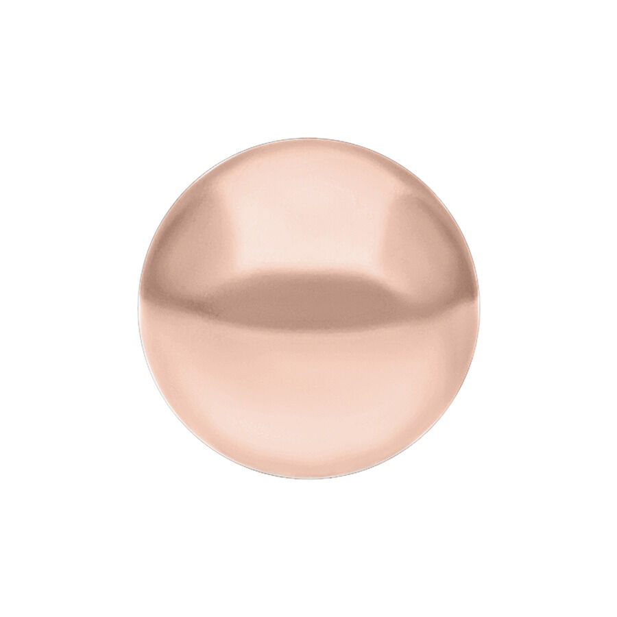 Roségoldener Kugelaufsatz aus Titan auf weißem Hintergrund