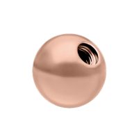 Roségoldener Gewindeball aus Titan auf weißem Hintergrund