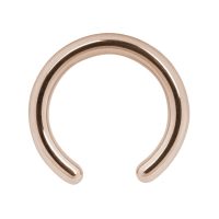 Roségoldener Clip In Ring aus Titan auf weißem Hintergrund