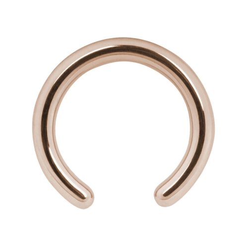 Roségoldener Clip In Ring aus Titan auf weißem Hintergrund