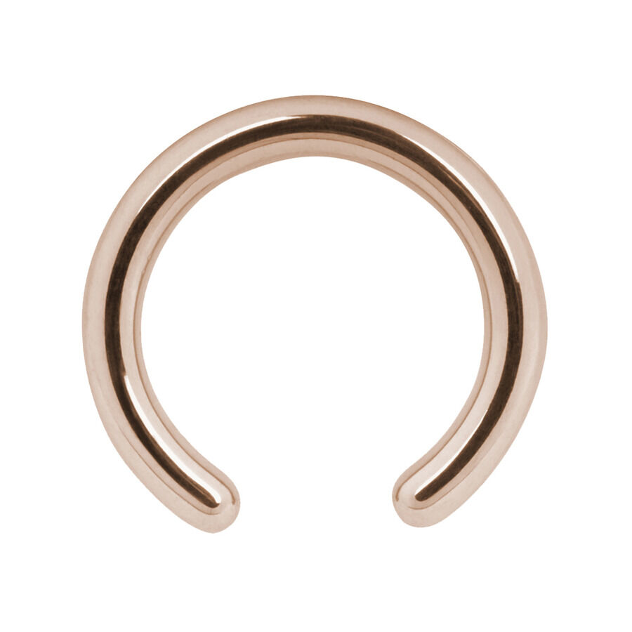 Roségoldener Clip In Ring aus Titan auf weißem Hintergrund