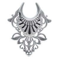 Filigrane barocke Ear Saddles aus silbernem Chirurgenstahl