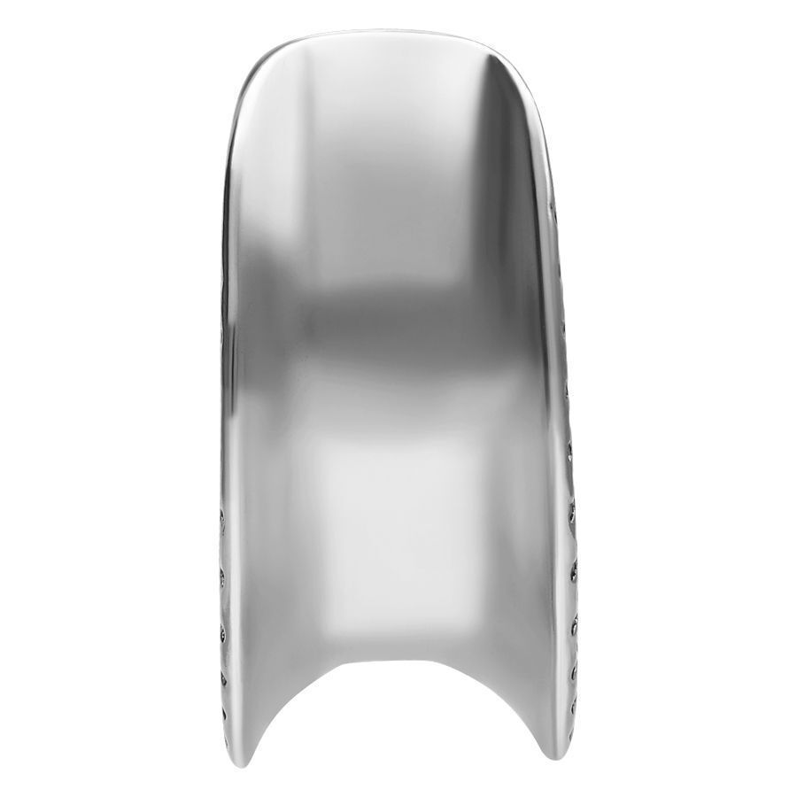 Silberner Ear Saddle Maori aus Chirurgenstahl 316L, Größe 8,0 mm, auf weißem Hintergrund