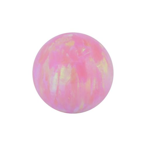 Rosa synthetische Opal Kugel, 3,0 mm Größe, auf weißem Hintergrund