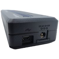 Schwarzer A4 Thermodrucker mit USB- und DC-Anschluss, Nahaufnahme