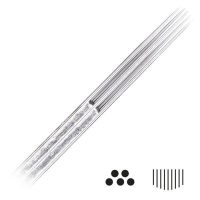 Magnum Curved Long Taper Tattoonadeln aus Chirurgenstahl auf weißem Hintergrund