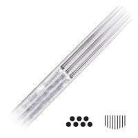 Magnum Curved Long Taper Tattoonadeln aus Chirurgenstahl auf weißem Hintergrund