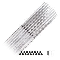 Magnum Curved Long Taper Tattoonadeln aus Chirurgenstahl auf weißem Hintergrund