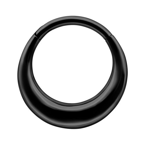 Schwarzer Piercingring aus Chirurgenstahl 316L, 10 mm Innendurchmesser