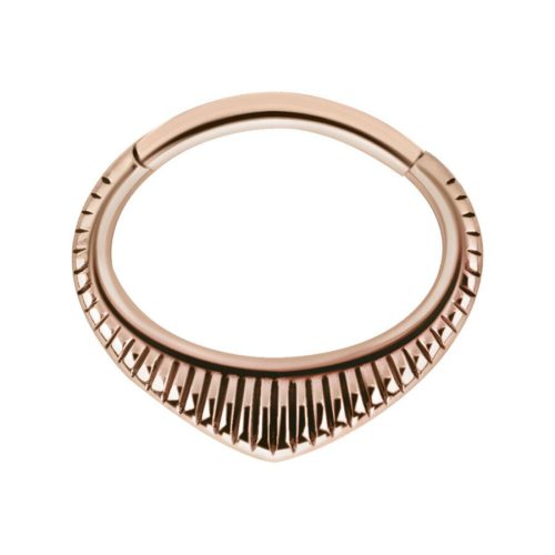 Roségoldener Septum Clicker aus Chirurgenstahl mit gezacktem Design