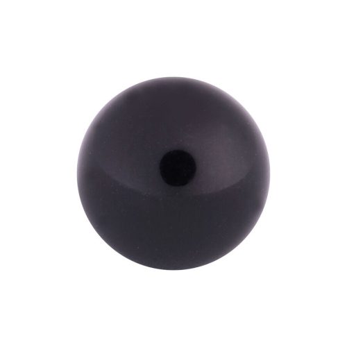 Schwarzer Halbedelstein Kugel 6mm auf weißem Hintergrund