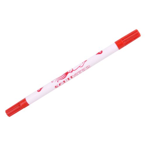 Roter Squidster Stift auf weißem Hintergrund, unsteril