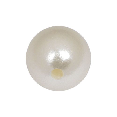 Cremefarbene Perle 3,0 mm mit 1,2 mm Stärke auf weißem Hintergrund