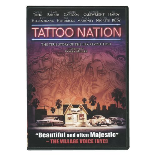 Cover der DVD Tattoo Nation mit buntem Design und Autos im Vordergrund